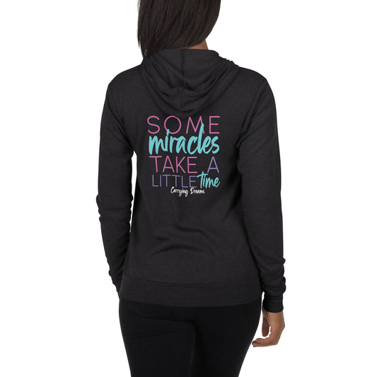 Miracles: Unisex zip hoodie